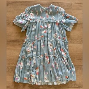 Karlie Blue Ruffled Tiered Sundress